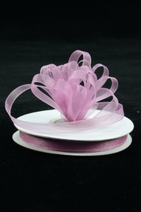 Organza Ribbon , Rosy Mauve, 3/8 Inch x 25 Yards (1 Spool) SALE ITEM